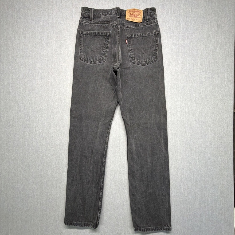 Vintage Levis 505 Black Straight Jeans 90s Made in USA Mens 30x32 (Fits 28x30)